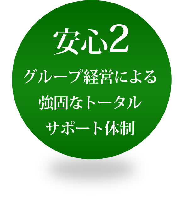 強固なトータルサポート体制